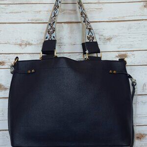 Ah-dorned Large Tote Style Navy Guitar Strap